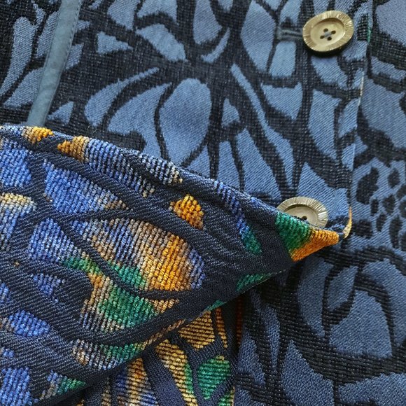 Vtg 90s reversible tapestry blazer - Picture 2 of 13